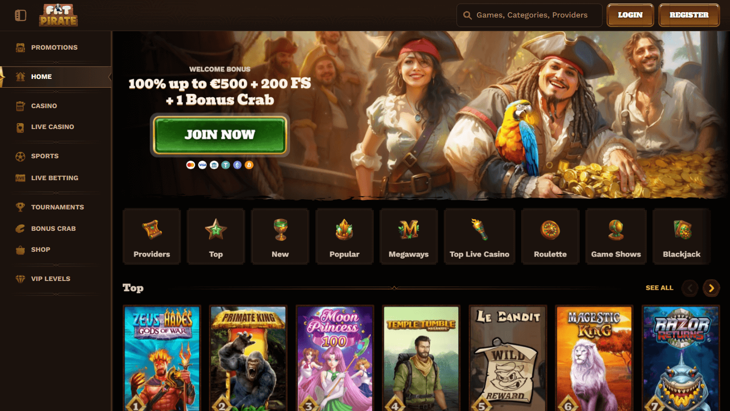FatPirate Casino Desktop screenshot